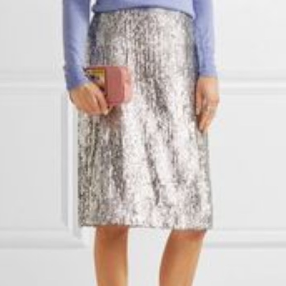 J crew silver sequin pencil skirt - Picture 2 of 7